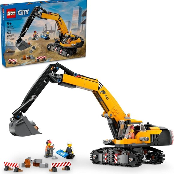 NEW Lego City Construction Excavator Toy Building Set 60420 Truck Playset 633-pi